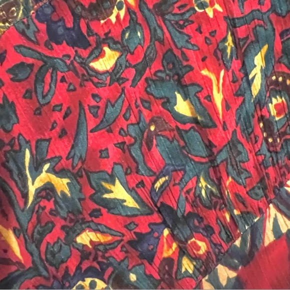 Retro 1960’s cut w/a boho twist:tiered w/multicoloured multiprints skirt-trendy - Picture 4 of 13